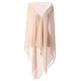 Chiffon Bridal Wedding Shawl Wrap champagne AZ23