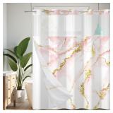 71x76in Shower Curtain with Snap-in Liner AZ14