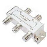 onn. 4 Way Digital Coax Cable Splitter AZ27