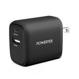 3X/BID Black Powertek USB-C&A Fast Charger A8
