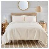 AS IS BH&G Sz K Crinkled Gauze Comforter Set C46