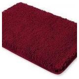 17x24 Burgundy Chenille Noodle Bathroom Rug A4