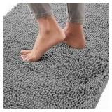 36x48 Grey Chenille Noodle Area Rug A10