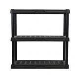 Black Hart 3Tier Plastic Shelves 36x18x36 C46