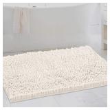 24x36 Ivory Chenille Noodle Bathroom Rug A101