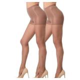 XL 2PK Ultra Sheer Control Top Pantyhose AZ46