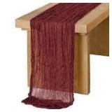 2'x8' Burgundy Cheese Cloth Table Runner A114