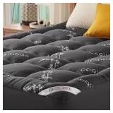 Sz Q Bedlore Bamboo Black Mattress Topper B52
