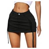 SZ Sm Womens Cargo ean Skirt AZ54