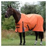 75' Orange Waterproof Windproof Horse Blanket A1