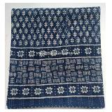 108'x106 Sambhav Quilt Hub Blue/White Quilt A1