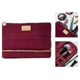 7x11' Maroon Laura Celler Makeup Bag A23