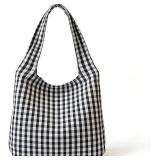 Hobo Bag Black/White Check Purse A23