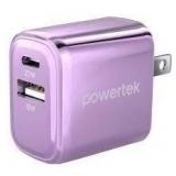 Lavender Powertek USB-C&A Fast Charger A8