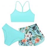 SZ 11/12Y Weixinbuy Girls 3 Piece Swimsuit AZ18