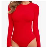 SZ M Mangopop Bodysuit Jumpsuit - Red AZ11