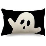 1 Halloween Ghost Pillow Case Cover, Sz 12X20 A61