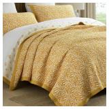 Sz Q SahSahCasa Quilt, Mustard Yellow A100