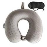 Lt Grey Gosider Memory Foam Travel Pillow A114