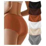 6pk Sz M Asst Earth Color NoShow Briefs A114