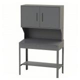 AS IS! $1356.76 32'x24'x72' Shop Hutch Desk B52