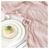 3'x10' Dusty Rose Cheesecloth Table Runner A101