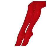 Sz 7/8 Girls Red Tights A100