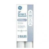 3X/BID GE 2ct 48' Garage/Basement Wht T8 Bulb C46