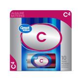 Great Value Alkaline C Batteries, 4 Count AZ23