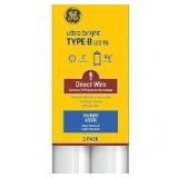 2X/BID 2ct GE Ultra Bright B T8 LED 1'x48' 32W C46