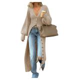 Saodimallsu Sz  M Long Button VNeck Cardigan A117B