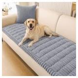 70x180 Grey Faux Fur Plush Couch Pet Cover A114