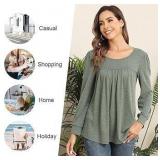 Sz XL Sage Long Sleeve Addtoo Babydoll Shirt A117A
