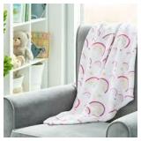 30x36' Parents Choice Rainbow Plush Blanket A2