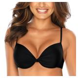SZ M RELLECIGA Women's Black Bikini Top AZ10
