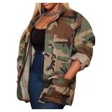 Sz XL Camouflage Jacket For Women A95