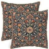 Set Of 2 Vintage Floral Throw Pillow Covers A96