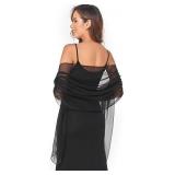 Survodja Women's Black 79X18 Scarf A95