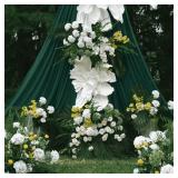 2, 10 Yards Of Emerald Green Sheer Fabric A95