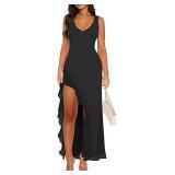 Sz L Miyieonz Women's Black Evening Dress A95