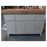 AS IS! 48x36x19 Grey Wood Vanity W/Sink Basin B75