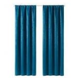 1pr 37-84' Teal Light Filtering Rod Curtain A6
