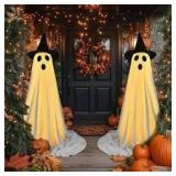 Halloween Ghost With Witch Hat Display A43