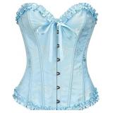 L Blue Corset Tops for Women AZ15