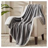 72'x84' Soft Grey Heated Blanket AZ15