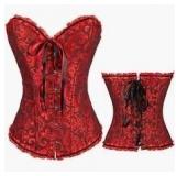 Red Corset With Black And Red Strings M A45