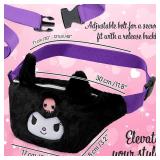 Hello Kitty Black Kuromi Plush Waist Bag A110