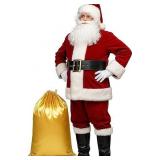 Men's Deluxe Suit  Adult Santa Claus Costume A35