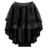 S Women's Steampunk Retro High Low Skirt AZ6