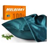 King Size Fog Blue Mulberry Silk Pillowcase AZ15